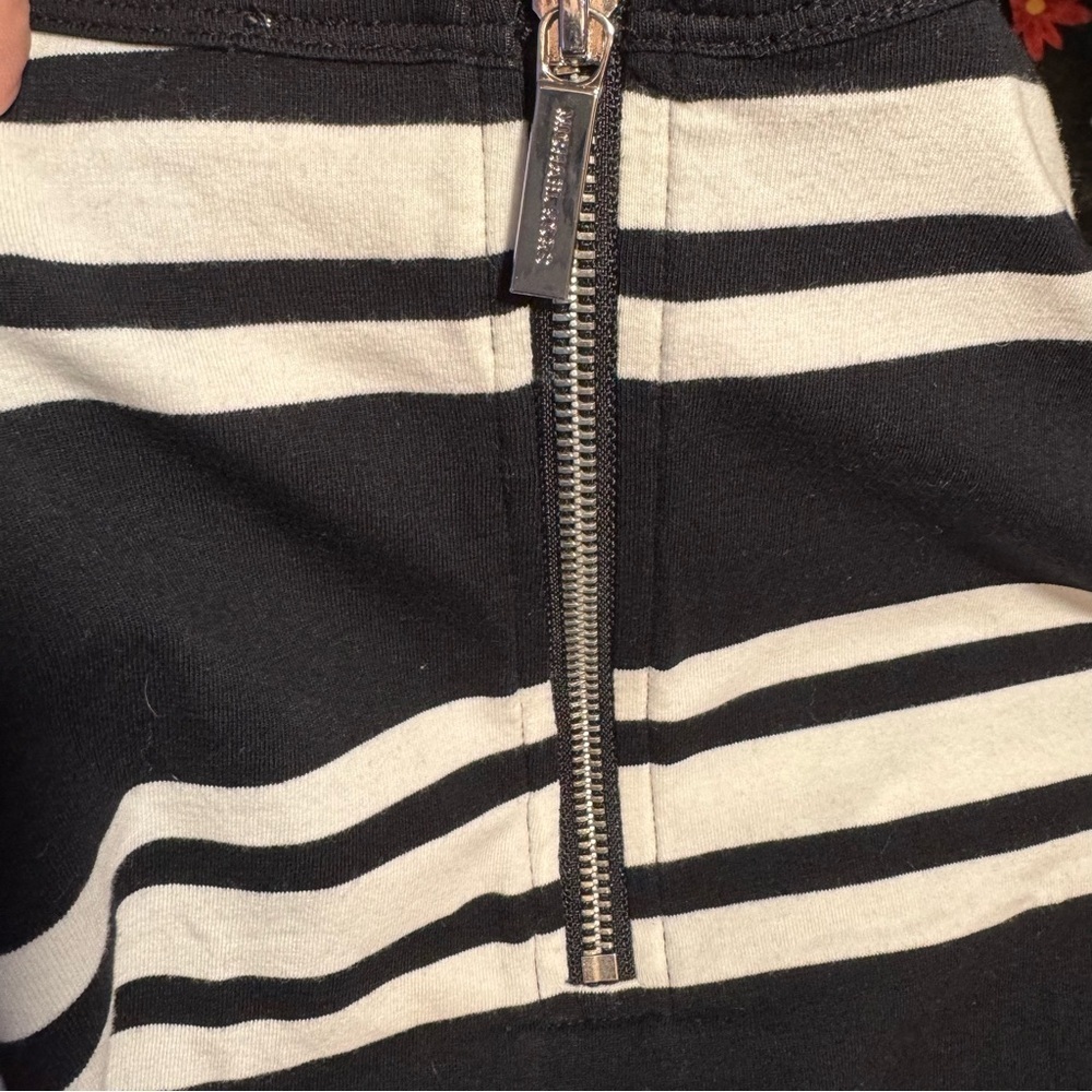 NWT Michael Kors Black and White Striped T-shirt Dress - Picture 6 of 6
